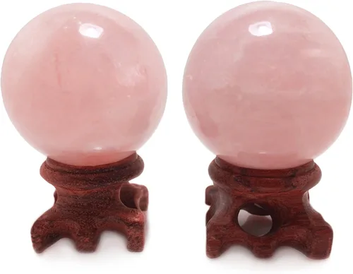 Vista 11 de Polar Jade Esfera de cristal de amatista con soporte de 1.969 in de diámetro, bolas de piedra protectora raras para decoración, curación