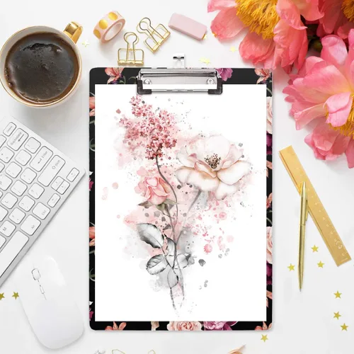 Vista 5 de Portapapeles de oficina con clip de perfil bajo para estudiantes, aula, escuela y oficina, decorativo de WAVEYU Cute, Hardboard, Low Profile Clip