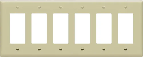 Vista 9 de ENERLITES Placa de pared decorativa para interruptor de luz o receptáculo, tamaño 6-Gang 4.50" x 11.81" pulgadas, policarbonato termoplástico Negro