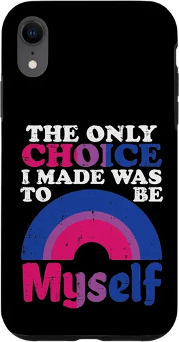 Vista 8 de Funda LGBTQ para iPhone 13 Pro Only Choice I Made Be Myself Bisexual Bi Pride Flag
