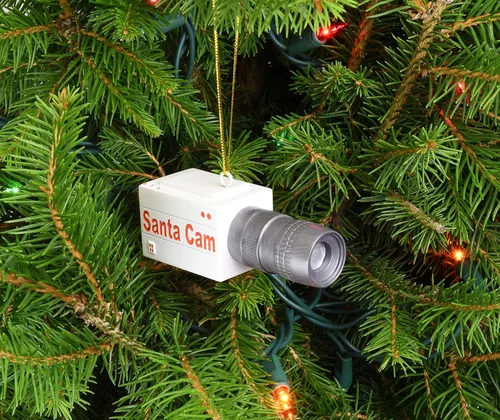 Vista 7 de Tree Buddees Lente Santa Cam para niños, adornos de árbol de Navidad