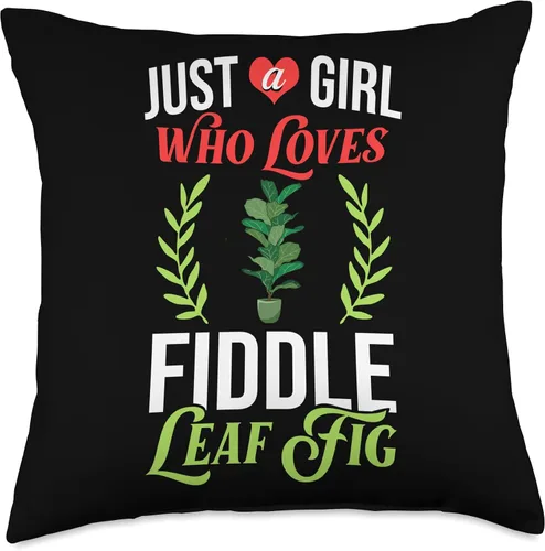 Vista 4 de Fiddle Leaf Fig Ficus Lyrata Care Tree Plant Soil Indoor Throw Pillow