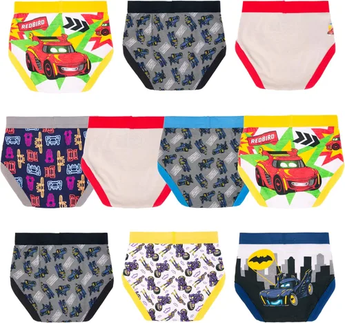 Vista 3 de DC Comics Calzoncillos exclusivos de Batwheels 100% algodón para niño con Batmobile, Redbird & Battruck, 23t & 4t