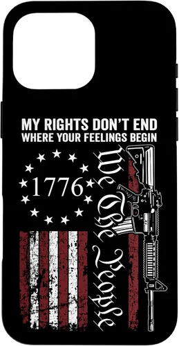 Vista 19 de My Rights Don't End Where Your Feelings Begin USA Gun Flag Case for iPhone 17
