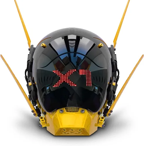 Vista 4 de BeLSav Máscara de cosplay punk para adultos, máscara LED, tecnología punk futurista, cosplay, Halloween, accesorios para fiestas y festivales