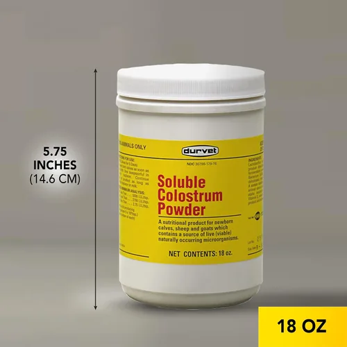 Vista 4 de Durvet Polvo de calostro soluble, recipiente de 18 onzas