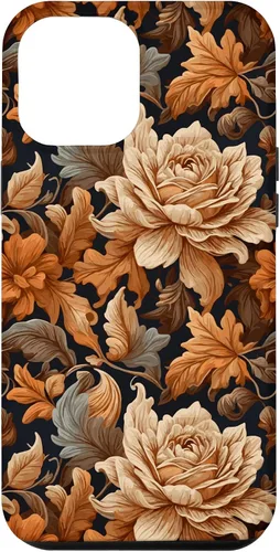 Vista 26 de Warm Colors of Autumn Stylish Design - Fall Flowers Pattern Case for iPhone 16
