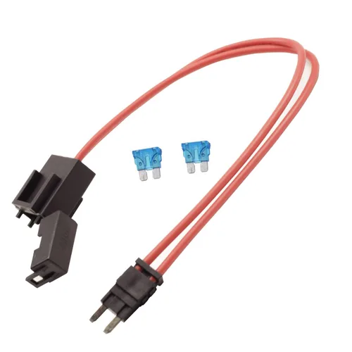 Vista 10 de Conector de portafusibles de automóvil de 32 V 16 AWG de 10 amperios, cable de cable rojo, apto para paneles de caja de fusibles de cajero