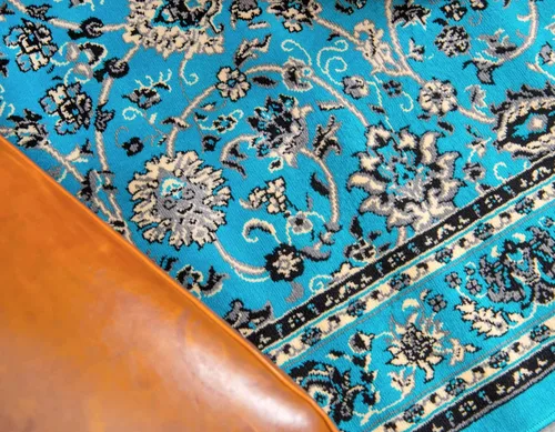 Vista 5 de Unique Loom de la colección Sialk Hill - Alfombra de área, Washington (9' 10" x 13' 1" Rectangular Turquesa/Negro)