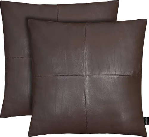 Vista 115 de Funda de almohada de piel de cordero – Funda de cojín decorativa para sofá – Fundas para sala de estar y dormitorio, 22 x 22 pulgadas – Paquete de 2