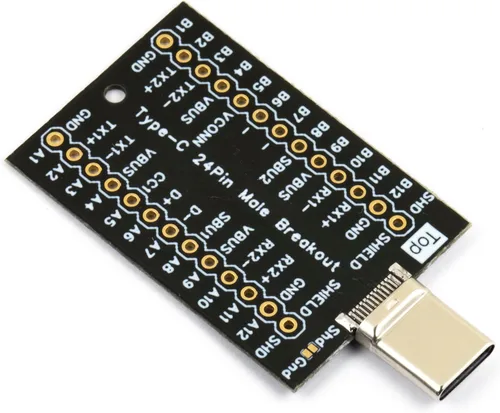 Vista 2 de USB Tipo-C Breakout Board Conector Macho 24 Pines Full Pins Salida Chapado En Oro PCB USB C Puerto Reemplazo