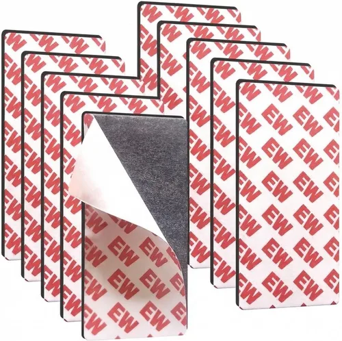 Vista 11 de Tiras Magnéticas Flexibles (2.54x7.62 cm / 75x25x2 mm) con Adhesivo 3M en la Parte Posterior – Fuertes Imanes de Nevera para DIY, Manualidades