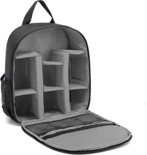 Vista 8 de Cámara digital DSLR impermeable, mochila de hombro para mujeres y hombres adolescentes (verde)