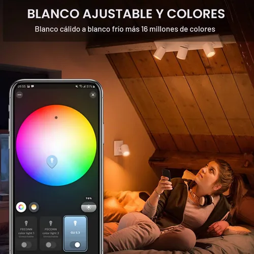 Vista 7 de Zigbee - Bombillas LED inteligentes GU10, compatibles con Alexa