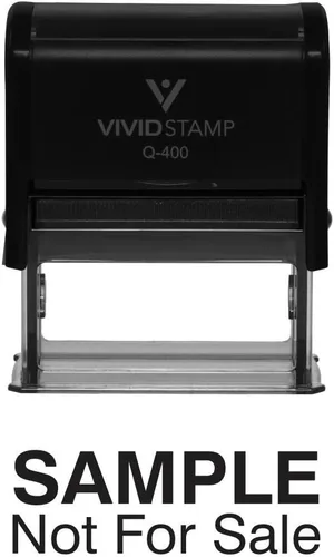 Vista 2 de Muestra no para la venta Sello de goma autoentintado (tinta roja) - grande Rojo