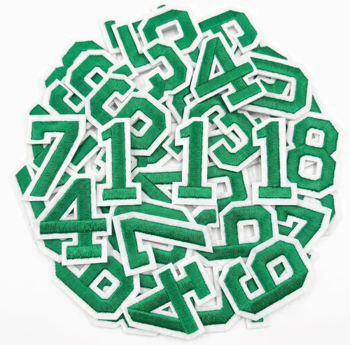 Vista 7 de Jongdari 30 piezas de números para planchar para ropa, pequeños parches de números bordados con adhesivo planchado, 3 juegos de 0-9 apliques