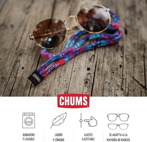 Vista 4 de Chums Original de algodón - Sujetador de seguridad para anteojos unisex - Ajuste ajustable y fabricado en EE. UU. (tamaño de punta estándar)
