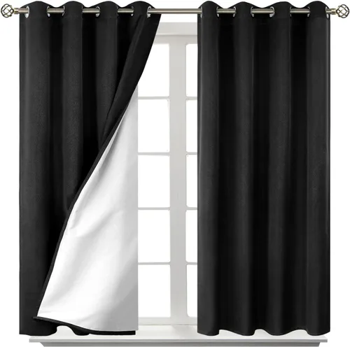 Vista 21 de BGment - Cortinas blackout blancas para dormitorio de 84 pulgadas de largo, juego de 2 paneles, cortinas para dormitorio con aislamiento térmico