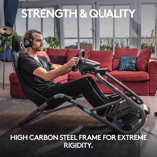 Vista 2 de Playseat Trophy - Logitech G Edition Sim Racing Cockpit Fully Adjustable Supports all Direct Drive Steering Wheels Lightweight & Robust Absolute