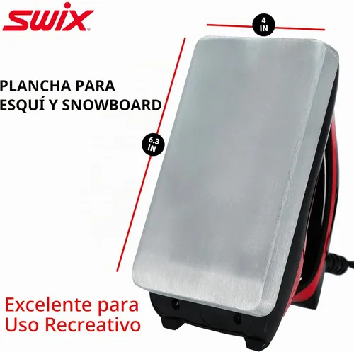 Vista 3 de Swix Cera universal, temperatura ajustable de 110 V, rojo, placa base grande