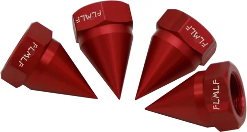 Vista 4 de FLMLF Tuerca de tornillo fija de cono de metal CNC (4 unids/juego) para 1/5 HPI Rovan Baja 5B SS 5T 5SC piezas (rojo)