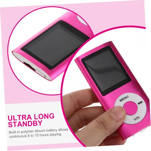 Vista 4 de Reproductor de música portátil compacto con visor de fotos de pantalla y mini puerto USB Reproductor ligero para música y estudiantes