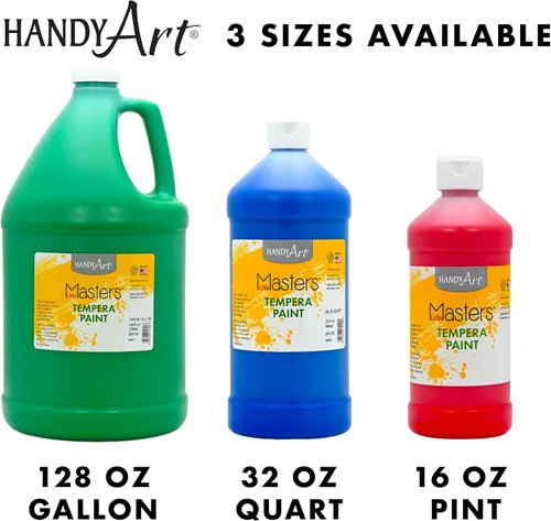 Vista 2 de Handy Art Little Masters - Pintura al temple de 16 onzas, color negro, 201-755