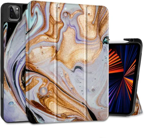Vista 21 de DONGKE Funda protectora delgada para iPad Pro 2022/2021/2020/2018 de 11 pulgadas de generación 4/3/2/1 - Funda protectora delgada - Soporte