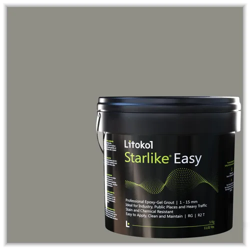 Vista 15 de Starlike Easy 04 Pomice di Lipari 11lbs de lechada epoxi de dos componentes, fórmula de lechada impermeable para azulejos y mosaicos, piscinas y uso