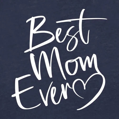 Vista 42 de Go All Out Script Best Mom Ever Heart Idea - Camiseta con cuello en V para mujer