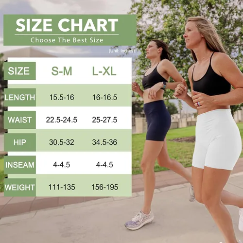Vista 6 de Pantalones cortos de ciclismo de cintura alta para mujer, 5 pulgadas, control de abdomen, atléticos, correr, gimnasio, yoga, pantalones cortos