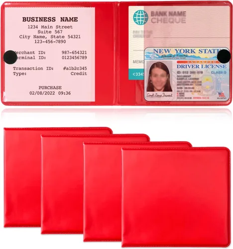 Vista 12 de Kewucn Soporte para seguro de registro de automóvil, organizador esencial de 10.55 x 4.8 pulgadas con cierre, accesorios interiores de vehículos