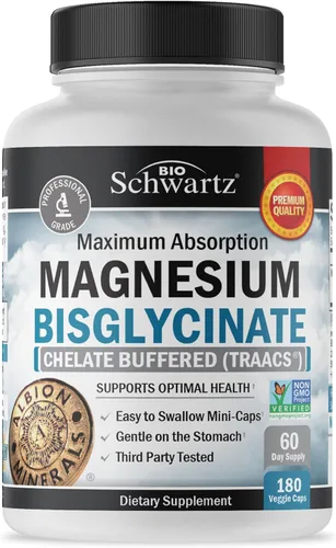 Vista 12 de Suplemento quelado en polvo de bisglicinato de magnesio - Suplemento en polvo de glicinato de magnesio de alta absorción para mujeres y hombres