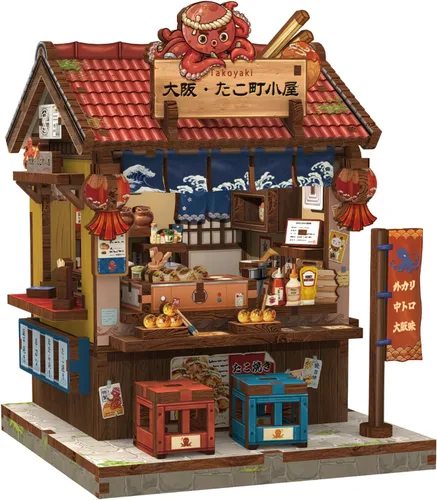 Vista 17 de Fsolis Japanese Book Nook Kit for Adults, Beika-cho Convenience Store Tienda de conveniencia Beika-cho