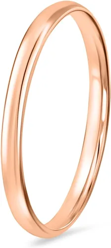 Vista 3 de Anillo de boda de 10 quilates, oro amarillo, blanco o rosa comodidad ligera y sencilla tamaño 2 mm.