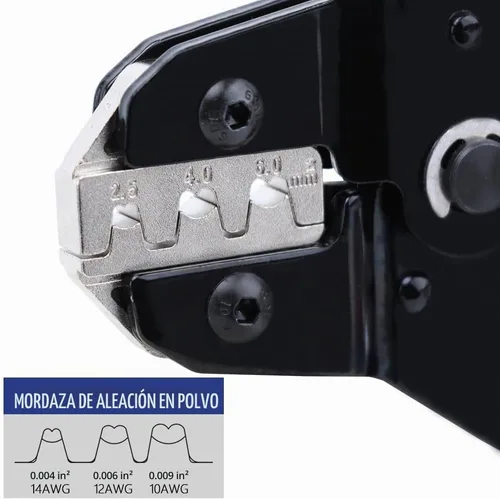 Vista 6 de Herramienta de prensado de cables fotovoltaicos para paneles solares, crimpadora para conectores solares AWG 14-10 (2,5/4/6 mm²), pilers ligeros