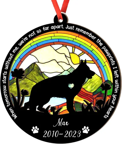 Vista 51 de Adorno personalizado para atrapasoles de sabueso afgano, adorno de Navidad de sabueso afgano, regalo para perro amante, sabueso afgano conmemorativo