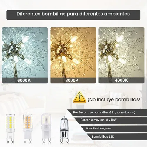 Vista 4 de Lámpara de pie de cristal de 69 pulgadas, lámpara de pie moderna con cristal K9, lámpara de pie LED con interruptor de pie de encendido/apagado