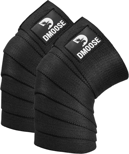 Vista 14 de DMoose Fitness Rodilleras para levantamiento de pesas (par) rodilleras de 78 pulgadas para apoyo articular, sentadillas y levantamiento de potencia