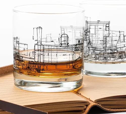 Vista 2 de Juego de vasos de whisky Black Lantern – Vasos Old Fashioned de 11 oz para bourbon, whisky escocés y cócteles, vasos de roca con base pesada