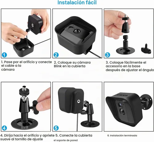 Vista 5 de Paquete de 3 soportes para cámara Blink XT/XT 2, soporte de pared ajustable