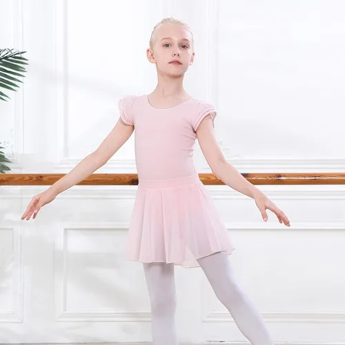Vista 3 de DIPUG Leotardos de ballet para niñas, combo de leotardo de baile extraíble para niñas pequeñas
