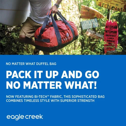 Vista 6 de Eagle Creek No importa qué bolsa de lona para viajes, duradera y resistente al agua, con correa de hombro extraíble, correas de compresión y bolsa