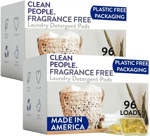 Vista 24 de The Clean People Cápsulas de detergente para ropa sin fragancia, cápsulas de lavandería hipoalergénicas, ultra concentradas, embalaje reciclable