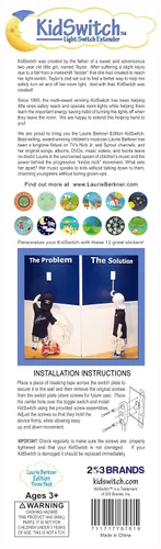Vista 4 de Kidswitch Extensor de interruptor de luz para niños (paquete de 3, tema de dinosaurio) - Extensión de interruptor de palanca que brilla