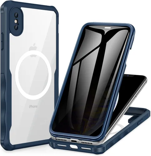 Vista 104 de CENHUFO Funda de privacidad para iPhone 11 Pro, funda de cuerpo completo con protector de pantalla de privacidad de vidrio templado 9H integrado