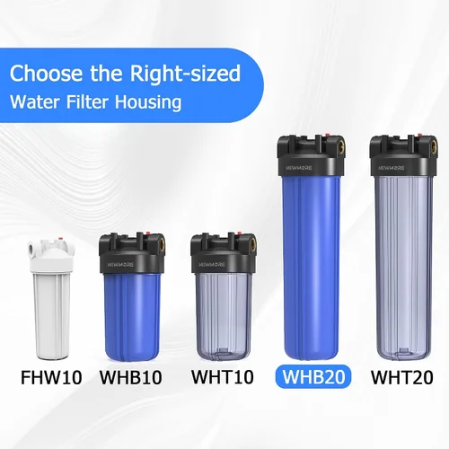 Vista 7 de WHB20 - Carcasa de filtro de agua para toda la casa, se adapta a filtros de sedimentos de 20 x 4.5 pulgadas, etc. para agua de pozos y ciudades