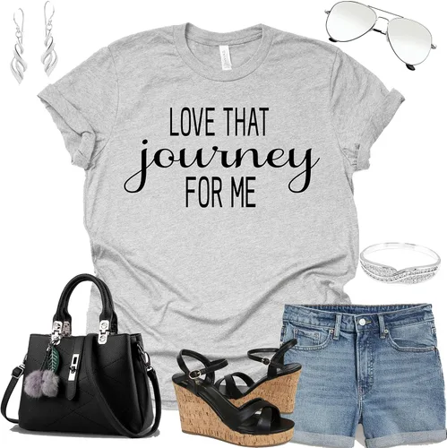 Vista 15 de Love That Journey for Me - Camiseta de manga corta con estampado de Moira Alexis Rose