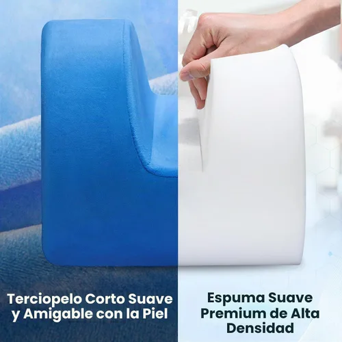 Vista 5 de Almohada de repuesto de rodilla, almohada ergonómica de elevación de pie para soporte de piernas, cojín de espuma de alta densidad para aliviar