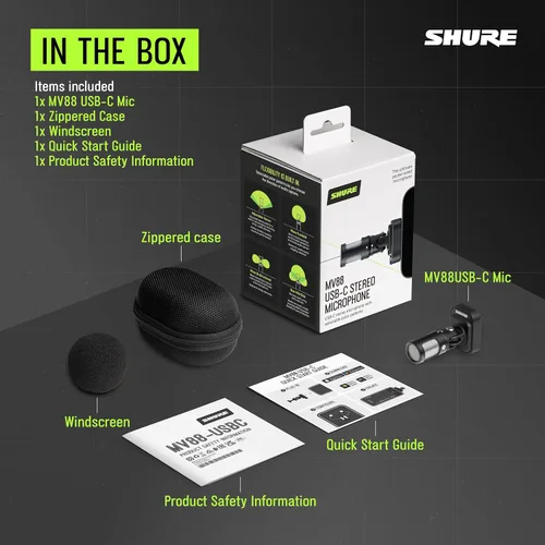 Vista 5 de Shure MV88 - Micrófono USB-C para grabación móvil, micrófono portátil para vlogging con modo de nivel automático, desenoiser en tiempo real